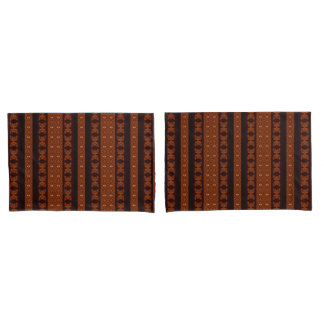 Housse D'oreillers Motif tribal marron et noir