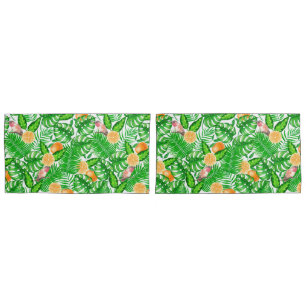 Housse D'oreillers Motif tropical, colibris II