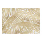 Housse D'oreillers Motif Tropical de feuille d'or moderne (Dos-gauche)