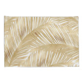 Housse D'oreillers Motif Tropical de feuille d'or moderne (Dos-Droit)