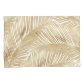 Housse D'oreillers Motif Tropical de feuille d'or moderne (devant-Droit)