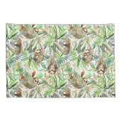Housse D'oreillers Motif tropical de paresse d'aquarelle (Dos-Droit)
