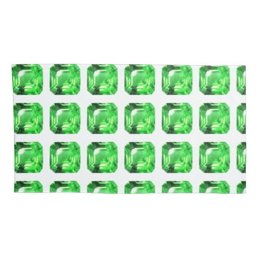 Housse D'oreillers Motif vert (Dos-Droit)