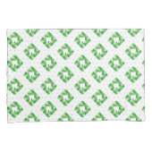 Housse D'oreillers Motif vert de dent de plaid (devant-Droit)