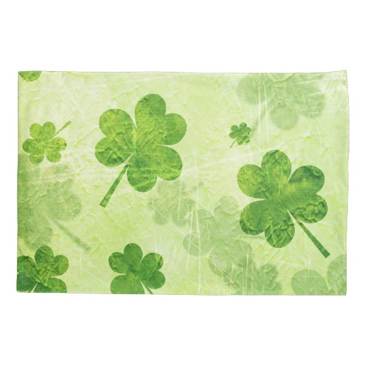 Housse D'oreillers Motif vert de shamrock (Dos)