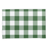 Housse D'oreillers Motif vert et blanc de guingan (devant-Droit)