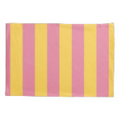 Housse D'oreillers Motif vertical vibrant rose et jaune (Dos)