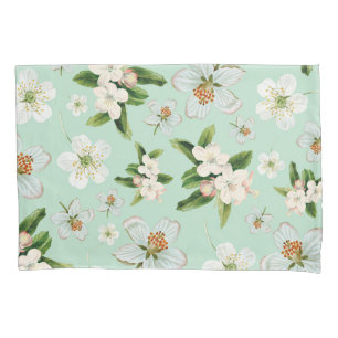 Housse D'oreillers Motif vintage de fleurs de printemps