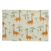Housse D'oreillers Motif vintage Giraffe. (Dos)