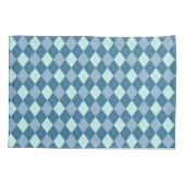 Housse D'oreillers Motif Vintage Jacquard bleu (Dos-gauche)