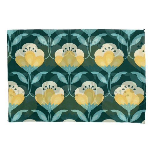 Housse D'oreillers Motif Vintage rétro Floral (devant)