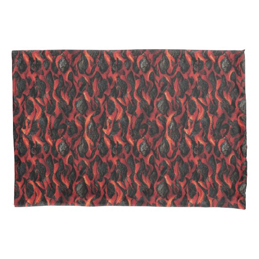 Housse D'oreillers Motif Volcan Magma (devant)
