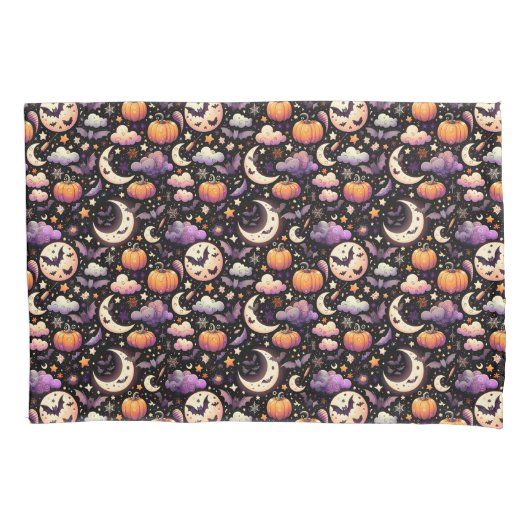 Housse D'oreillers Motif Whimsical Halloween Night Sky (devant-gauche)