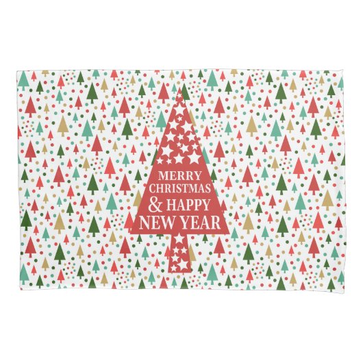 Housse D'oreillers Motifs de Noël - arbre de Noël (devant)