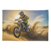 Housse D'oreillers Motocross Rider équitation dans les dunes (Dos)