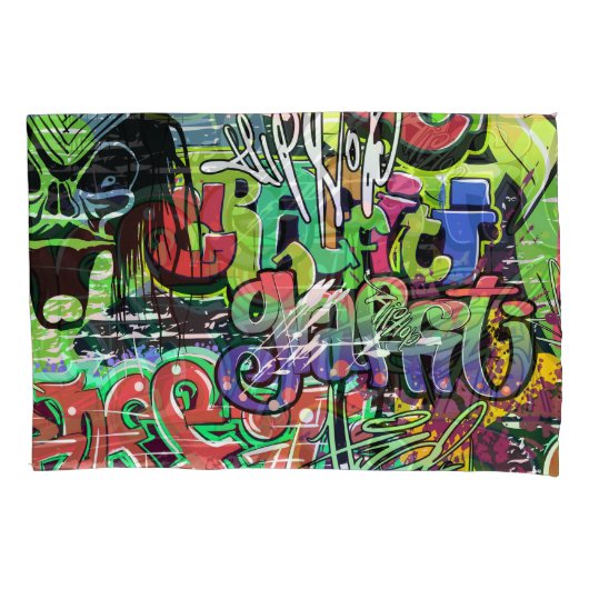 Housse D'oreillers Mur de graffitis : Hip hop urbain (devant)