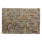 Housse D'oreillers Mur en pierre rustique, décoration texturée (Dos)