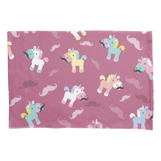 Housse D'oreillers Mustachio Unicornio ! (devant)