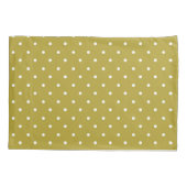 Housse D'oreillers  Mustard yellow white polka dots pattern  (Dos-gauche)
