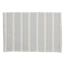Muted Distressed Blue Farmhouse Ticking Stripe