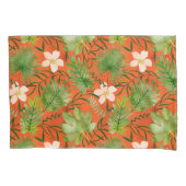 Housse D'oreillers Nalani Hawaiian Tropical Garden Coral (devant)