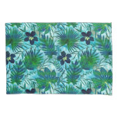 Housse D'oreillers Nalani Hawaiian Tropical Garden Turquoise (devant)