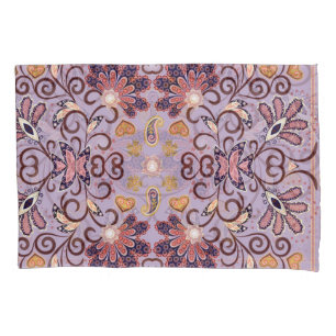 Housse D'oreillers Nappe à fleurs indiennes : belle motif pastel