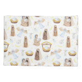 Housse D'oreillers Nativité de la nuit silencieuse Coussin de Noël Co (Dos)