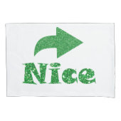 Housse D'oreillers Naughty ou Nice drôle Noël (devant-gauche)