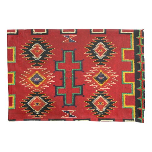 HOUSSE D'OREILLERS NAVAJO INDIAN 1890 HORSE SADDLE BLANKET (devant)