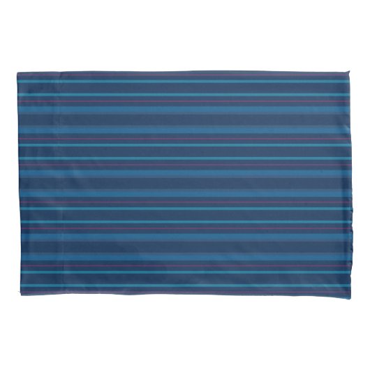 Housse D'oreillers Navy Blue Lines Stripes Pillow Case Nautical (devant)