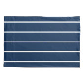 Housse D'oreillers Navy Dark Blue Stripes Pillowcase (Dos)