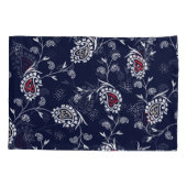 Housse D'oreillers Navy Paisley : Design Motif élégant. (Dos)