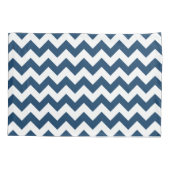 Housse D'oreillers Navy Zigzag, Navy Chevron, Motif géométrique (Dos)