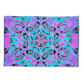 Housse D'oreillers Neon kaleidoscope, mandala (Dos)