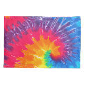 Housse D'oreillers Neon Rainbow Retro Tie Dye Design (Dos-gauche)