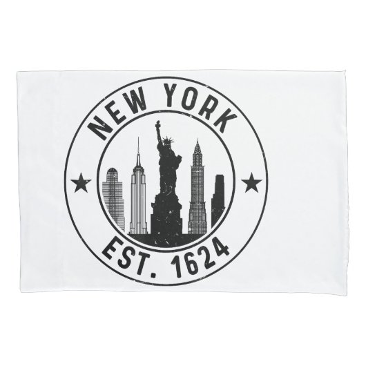 Housse D'oreillers New York Est. 1624 New York City Lover Nyc (devant)