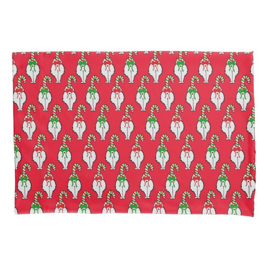 Housse D'oreillers Noël à Cat Butt (devant)