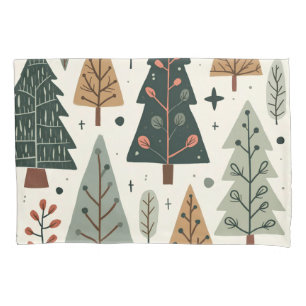 Housse D'oreillers Noël Arbre Motif Fête vintage