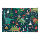 Housse D'oreillers Noël de Dinosaur : Bonne année (Dos)