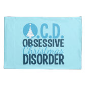Housse D'oreillers Noël d'OCD (bleu) (Dos)