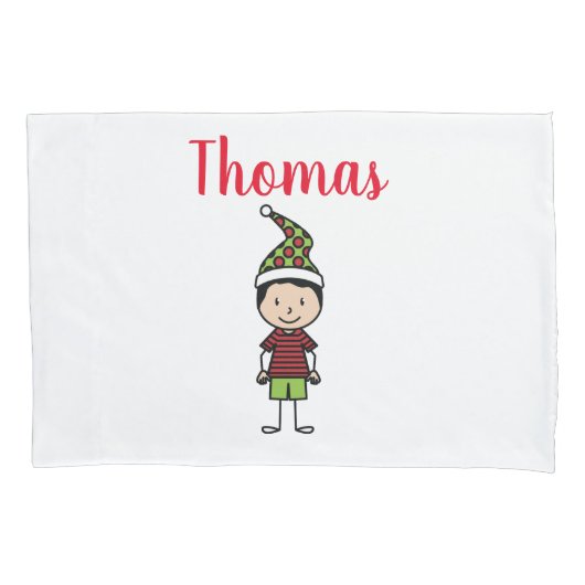 Housse D'oreillers Noël Enfants Nom personnalisé (devant)