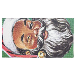 Housse D'oreillers Noël noir du Père Noël afro-américain