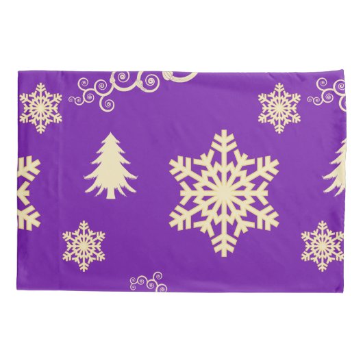 Housse D'oreillers Noël pourpre (Dos)