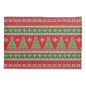 Housse D'oreillers Noël Rouge Vacances vertes Élégant (Dos)