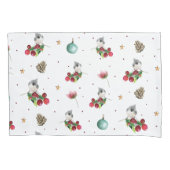 Housse D'oreillers Noël Tufé Titmouse Motif d'oiseaux d'hiver (devant-gauche)