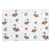 Housse D'oreillers Noël Tufé Titmouse Motif d'oiseaux d'hiver (devant-Droit)