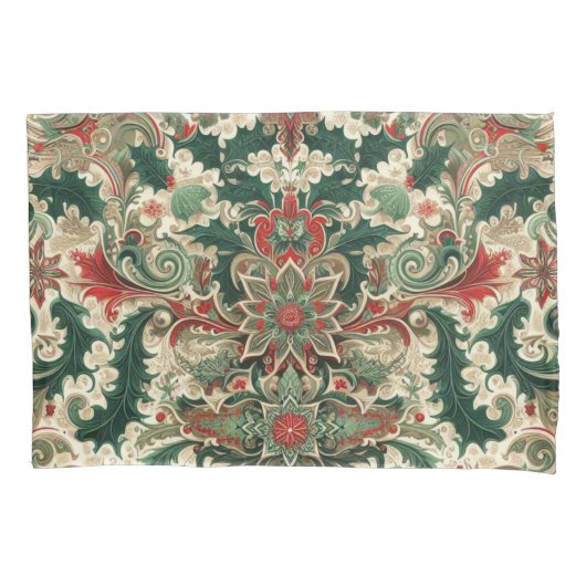 Housse D'oreillers Noël victorien/classique/Vintage (devant)