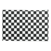 Housse D'oreillers Noir et blanc Checkered (Dos)