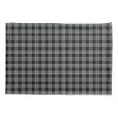 Housse D'oreillers Noir et gris monogramme À damiers Motif (Dos)